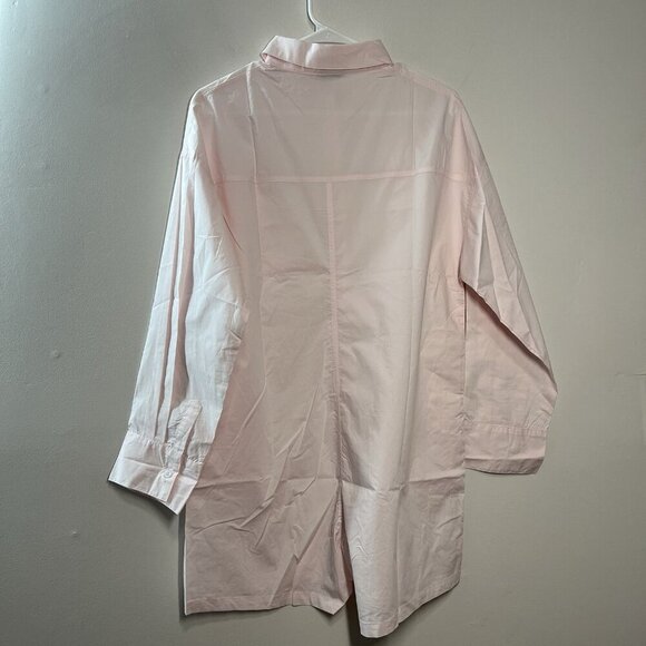 Parke Pink Cotton Long Sleeve Button Front Polo Romper Size Medium - Picture 5 of 8